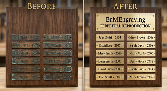 How to Match an Existing Nameplate or Plaque Plate (Even If Your Old Engraver Is Gone)