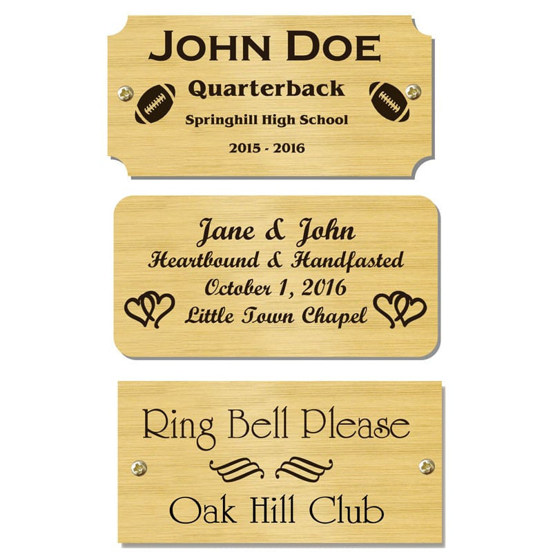 Custom Rectangular Nameplates | Engraved Office & Desk Nameplates - EnMEngraving