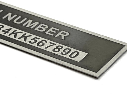 Custom Engraved Outdoor VIN Tag Vehicle Identification Number Cars Trucks Trailers RVs Motorcycles - EnMEngraving