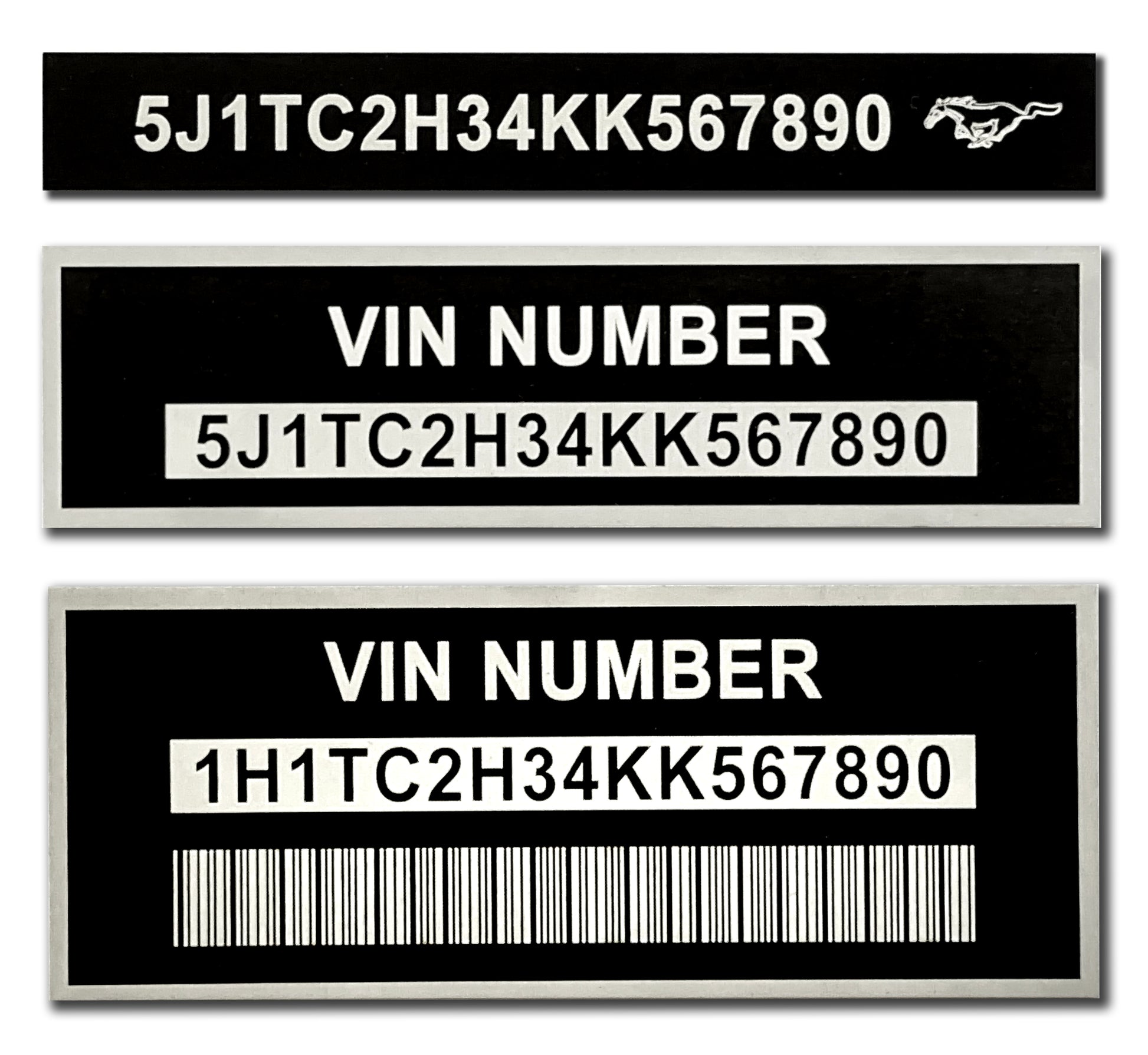 Custom Engraved Outdoor VIN Tag Vehicle Identification Number Cars Trucks Trailers RVs Motorcycles - EnMEngraving