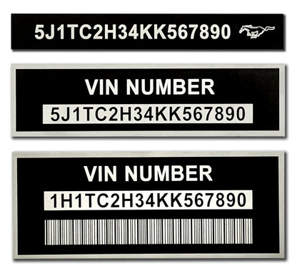 Custom Engraved Outdoor VIN Tag Vehicle Identification Number Cars Trucks Trailers RVs Motorcycles - EnMEngraving