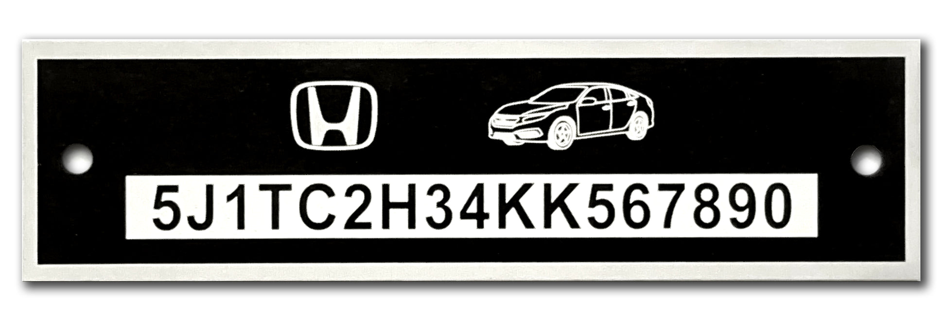Custom Engraved Outdoor VIN Tag Vehicle Identification Number Cars Trucks Trailers RVs Motorcycles - EnMEngraving