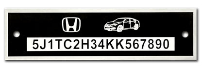 Custom Engraved Outdoor VIN Tag Vehicle Identification Number Cars Trucks Trailers RVs Motorcycles - EnMEngraving