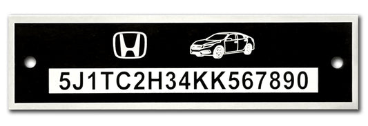 Custom Engraved Outdoor VIN Tag Vehicle Identification Number Cars Trucks Trailers RVs Motorcycles - EnMEngraving