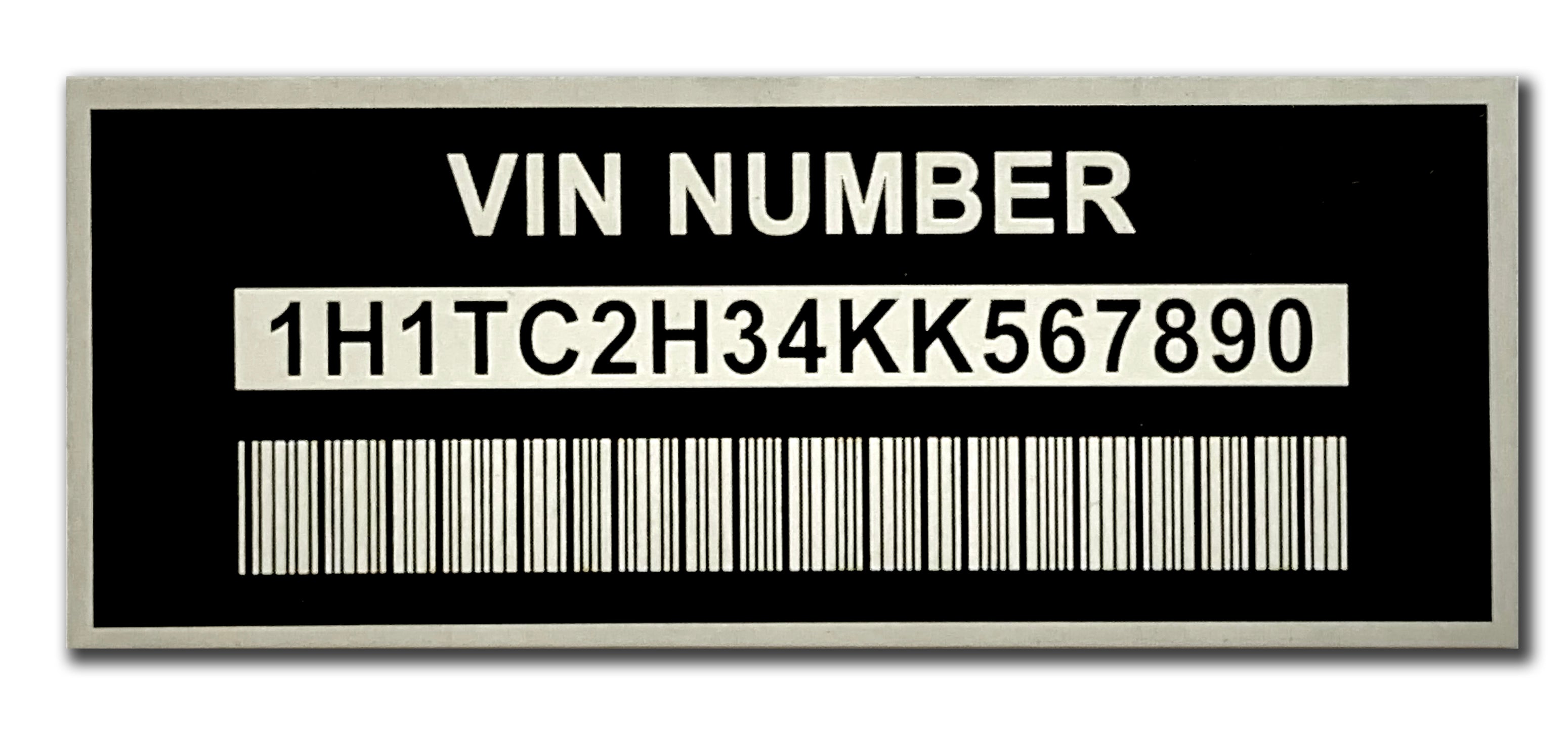 はんこ sample Custom Laser-Engraved VIN/HIN Tag | 1
