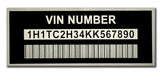 Custom Engraved Outdoor VIN Tag Vehicle Identification Number Cars Trucks Trailers RVs Motorcycles - EnMEngraving