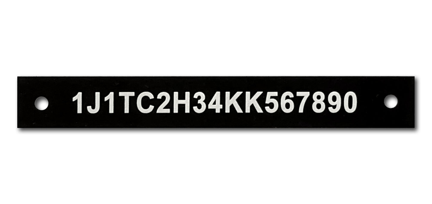Custom Engraved Outdoor VIN Tag Vehicle Identification Number Cars Trucks Trailers RVs Motorcycles - EnMEngraving