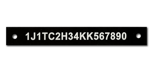 Custom Engraved Outdoor VIN Tag Vehicle Identification Number Cars Trucks Trailers RVs Motorcycles - EnMEngraving