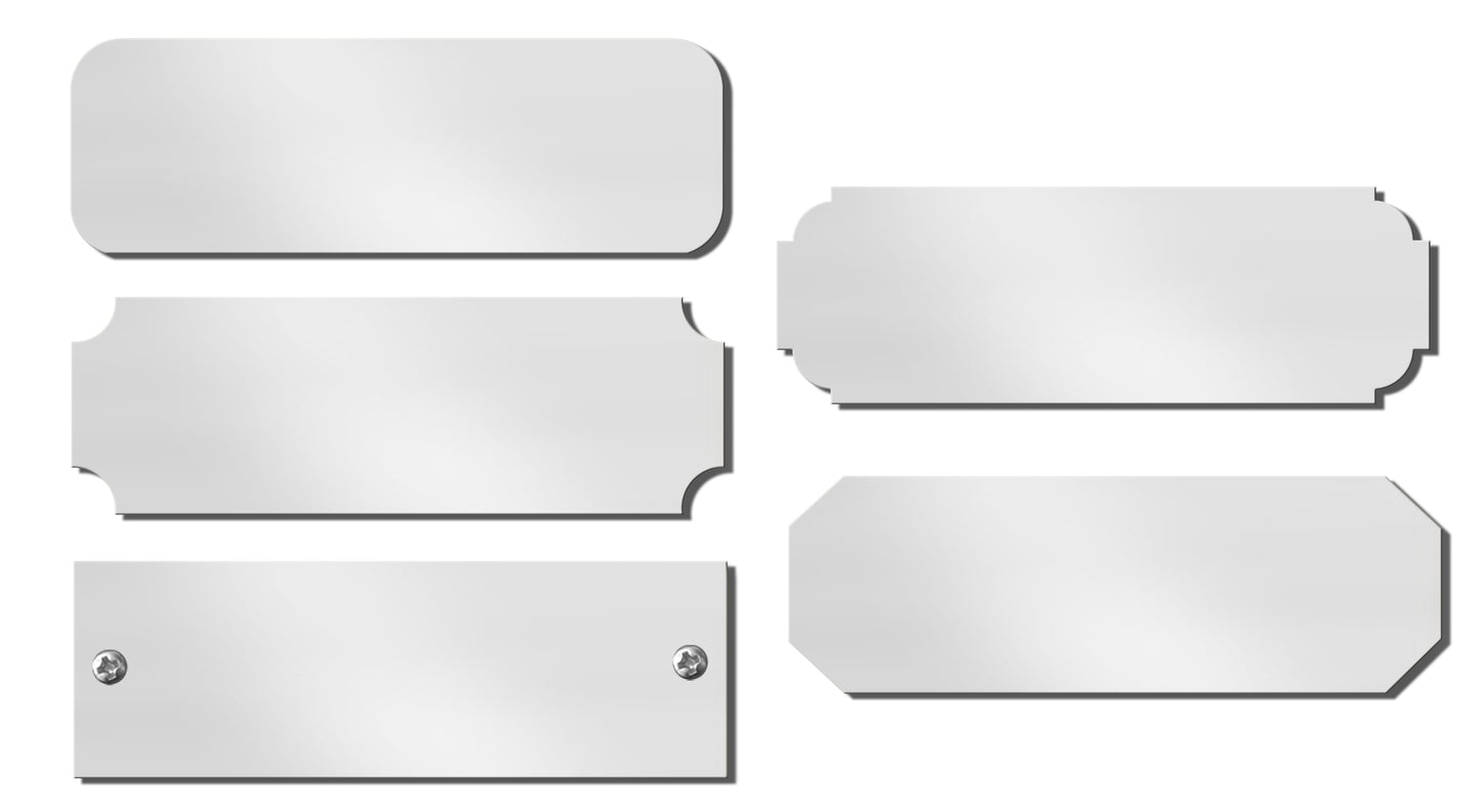 Polished Silver Blank Engraving Plates - Small Sizes - EnMEngraving
