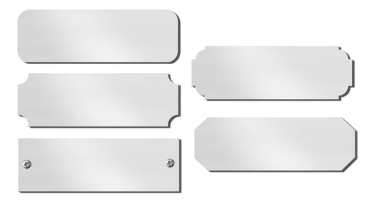 Polished Silver Blank Engraving Plates - Small Sizes - EnMEngraving