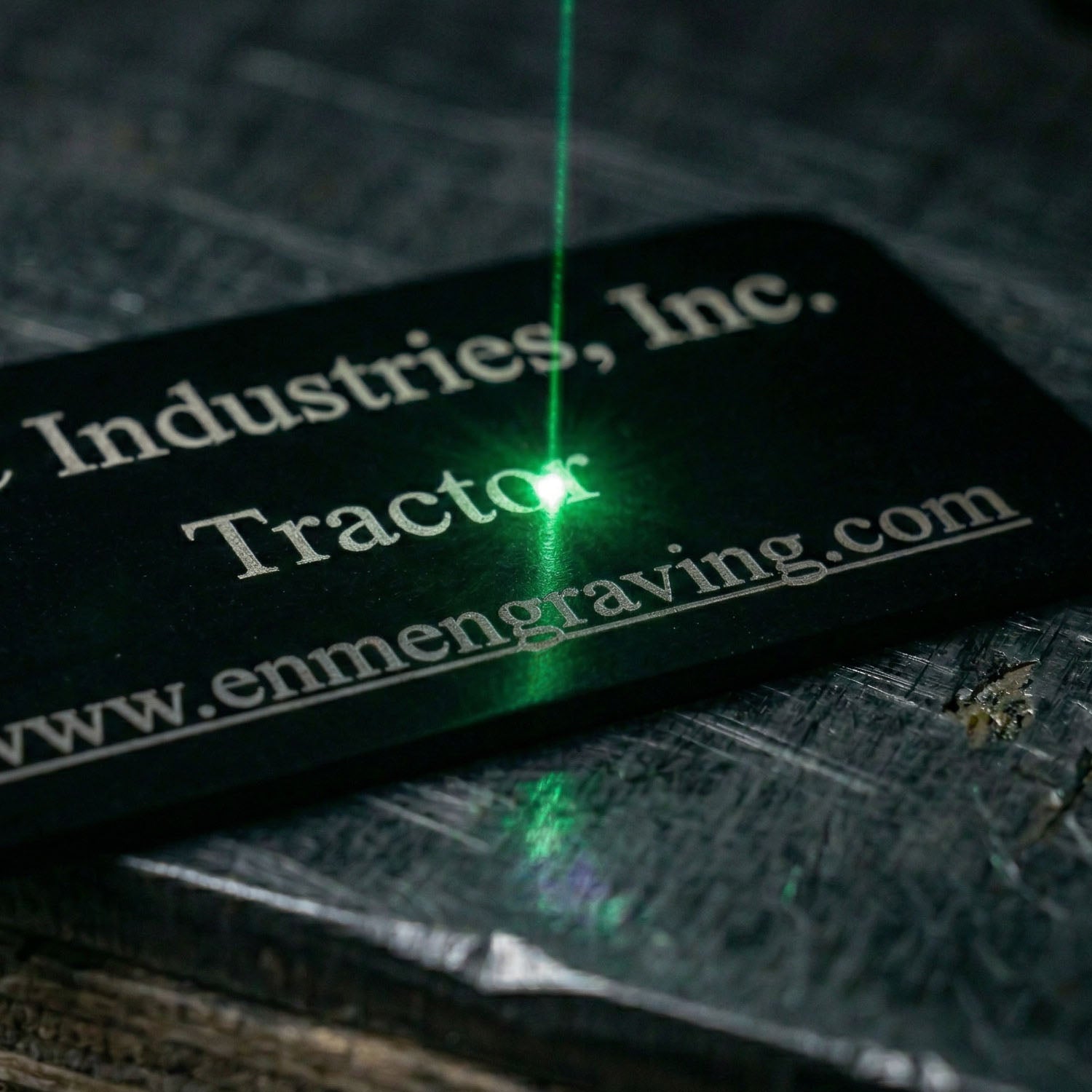 We use a laser for precision engraving of your nameplate | EnMEngraving.com