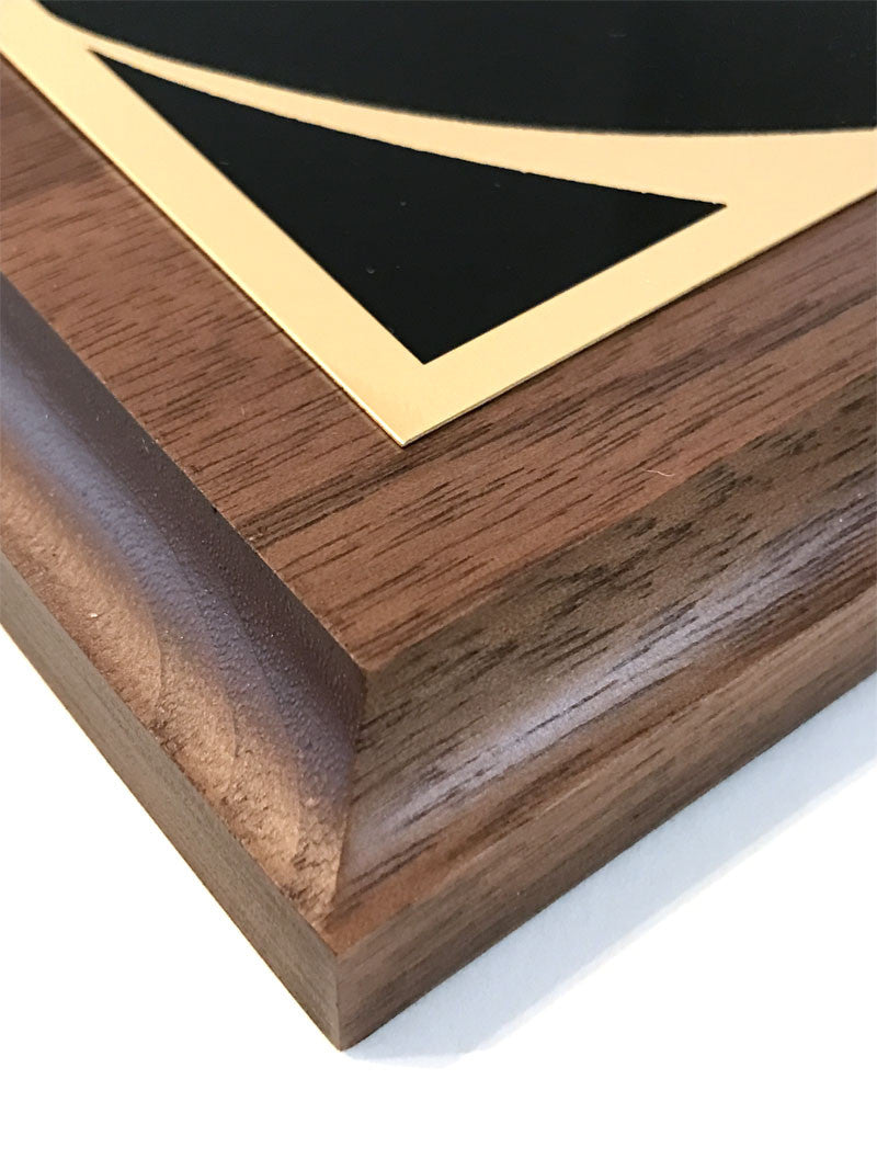 6"x8" Your Payment and Co-Pays Are Due At The Time Of Service Sign, Solid Walnut Cove Edges, Solid Metal Plates, Doctor's Office Sign, Clinic Sign - enmengraving