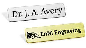 Heavy Gauge Military Style Name Badge - enmengraving