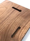6"x8" Award Plaque, Solid Walnut, Solid Black Color Brass Plates, Custom Engraved - enmengraving