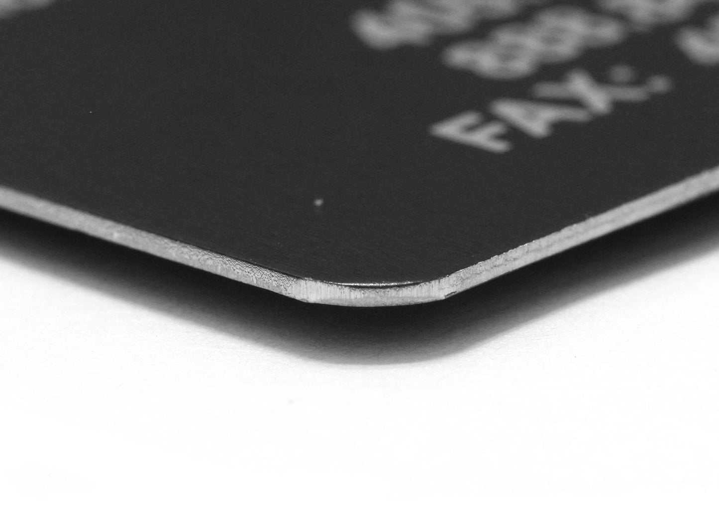 Handwriting Message Cards, Wallet Cards, Prayer Cards, Personalized Laser Engraved Matte Black Aluminum - enmengraving