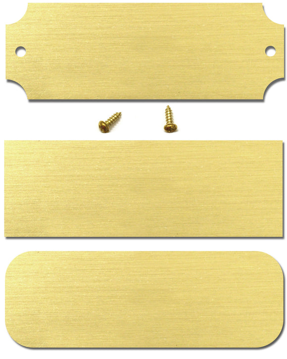 Engraved Brushed Gold Aluminum Plate