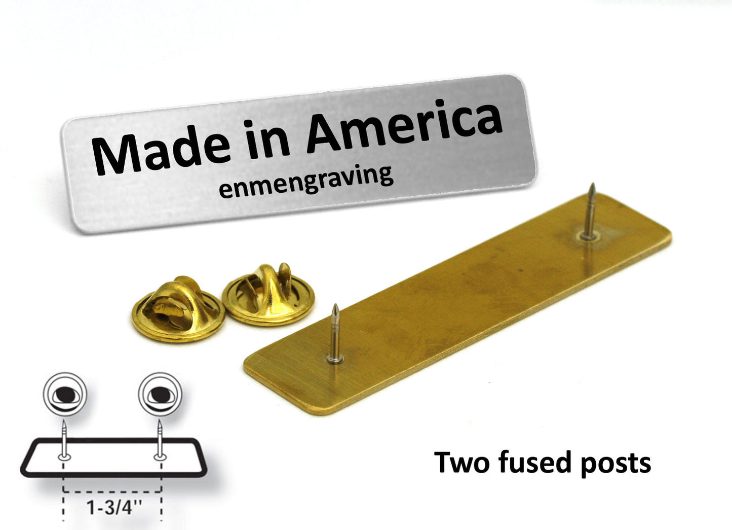 Heavy Gauge Military Style Name Badge - enmengraving