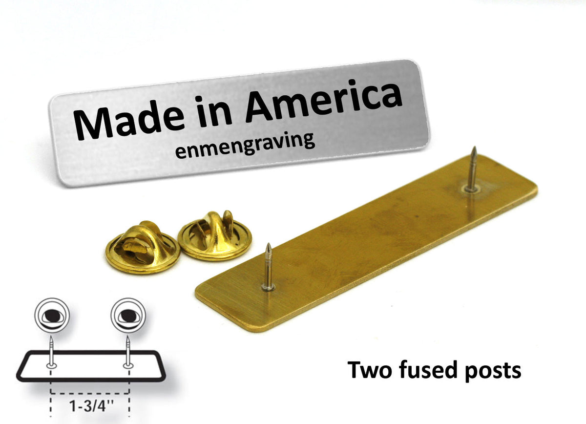 Heavy Gauge Military Style Name Badge EnM Engraving