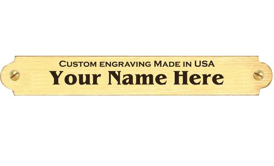 Brass Heart Plates: Monroe ID - Engraved Identification Products