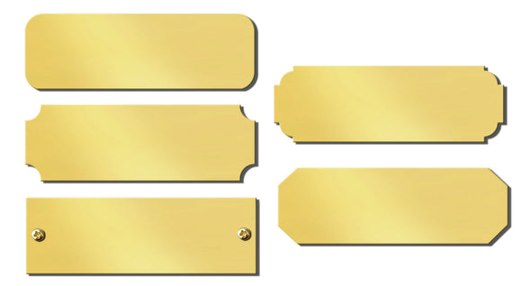 3 x 1 Brass Tags Blank Rectangle .040