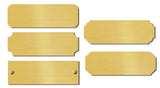 0.875" H x 2.5" W, Satin Brass Blank Engravable Name Plate - EnMEngraving