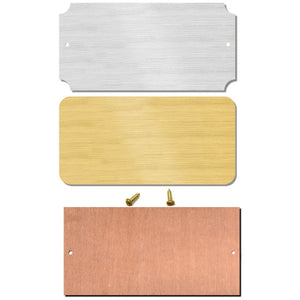 2.5" H x 3.5" W, Blank Brass Name Plate, Quantity Pack - enmengraving