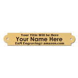 Custom Engraved Nameplate with Decorative Ends - EnMEngraving