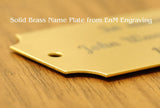 0.875" Tall, 1.5" to 10" Wide, Custom Engraved Nameplate - EnMEngraving