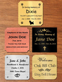 4" Tall, Custom Engrave Metal Nameplate - enmengraving