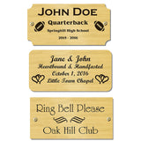 0.75" H x 4.5" W, Trapezoid Brass Name Plate - enmengraving