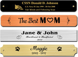 0.75" Tall, Custom Engrave Metal Nameplate - enmengraving