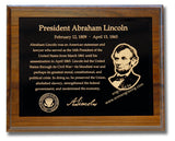 8"x10" Memorial Plaque with Engraved Photo, Black Color Brass Plates Gold Text, Custom Engraved - enmengraving