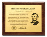 8"x10" Memorial Plaque with Engraved Photo, Black Color Brass Plates Gold Text, Custom Engraved - EnMEngraving