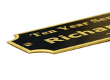 0.875" Tall, 1.5" to 10" Wide, Custom Engraved Nameplate - EnMEngraving