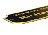 3" Tall, 3" to 12" Wide, Custom Engraved Nameplate - EnMEngraving