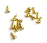 #2 x 1/4" Gold Color Phillips Round-Head Wood Screws - EnMEngraving