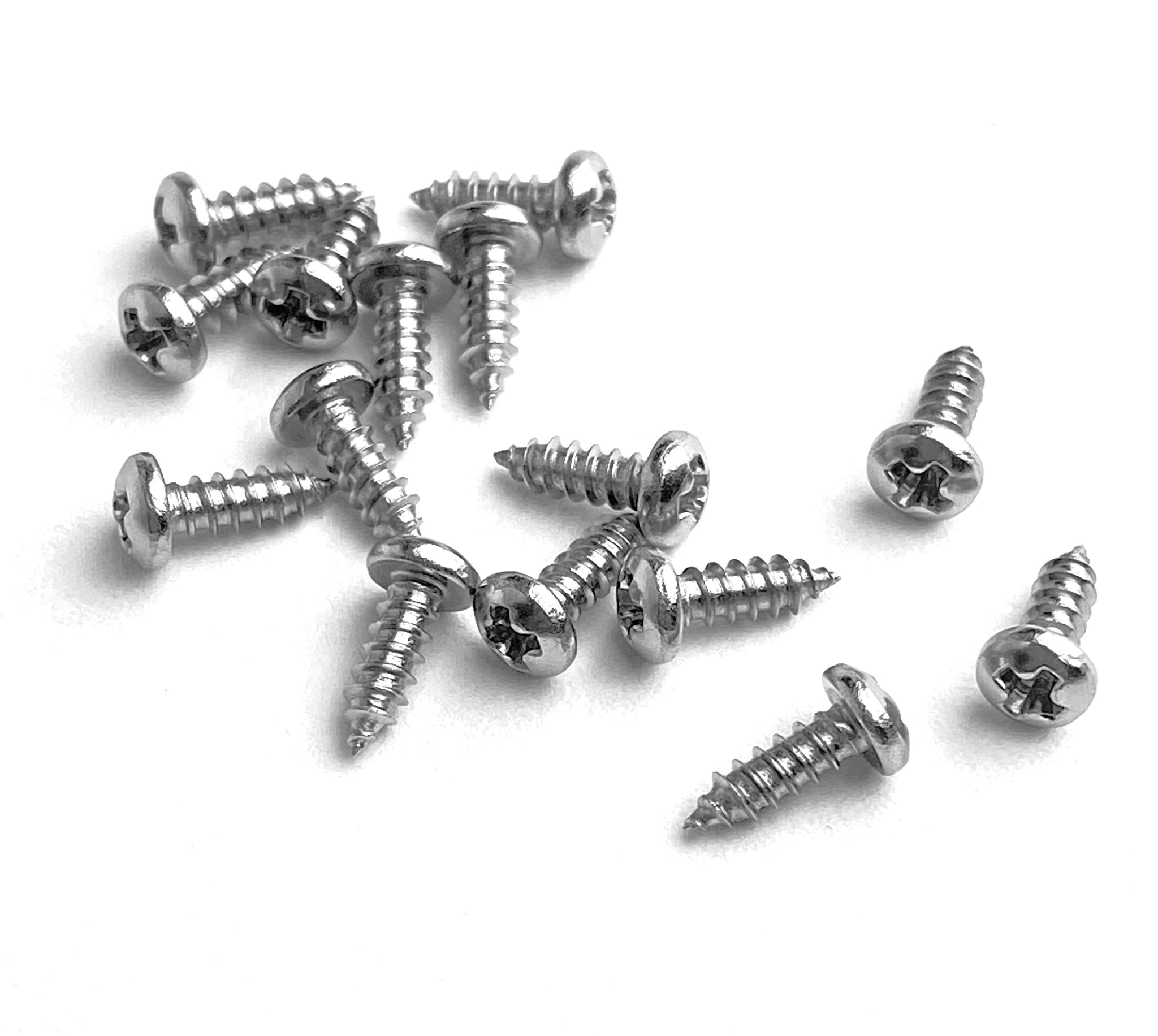 2 Silver Color Phillips Round-Head Wood Screws