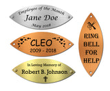 Tree of Life Nameplate Leaves, Donor Recognition Walls, Perpetual Plaque, Fundraiser, Personalized Custom Engraved Label Art Tag for Frames, Made to Order, Made in USA, 1-9/16" x 4" - enmengraving