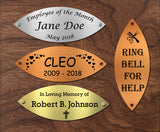 Tree of Life Nameplate Leaves, Donor Recognition Walls, Perpetual Plaque, Fundraiser, Personalized Custom Engraved Label Art Tag for Frames, Made to Order, Made in USA, 1-9/16" x 4" - enmengraving