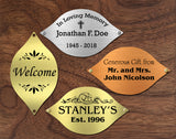 Tree of Life Nameplate Leaves, Donor Recognition Walls, Perpetual Plaque, Fundraiser, Personalized Custom Engraved Label Art Tag for Frames, Made to Order, Made in USA, 1-7/8" x 3-1/4" - enmengraving