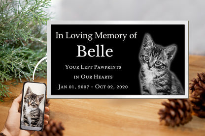 Engraved Memorial Plaque with Photo for Loved Ones, Add Personalized Message - EnMEngraving