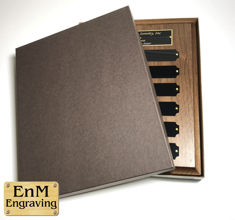 6"x8" Employees Must Wash Hands Sign, Solid Walnut Cove Edges, Solid Metal Plates, Restaurant Sign - enmengraving